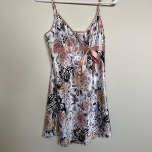 Floral Satin Nightgown